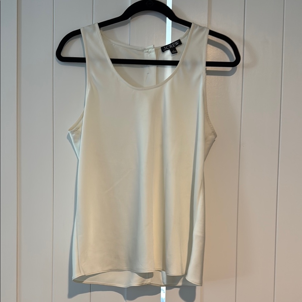 J Crew sleevless blouse.
